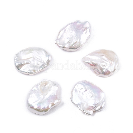 Perles de perles keshi naturelles PEAR-N020-S13-1
