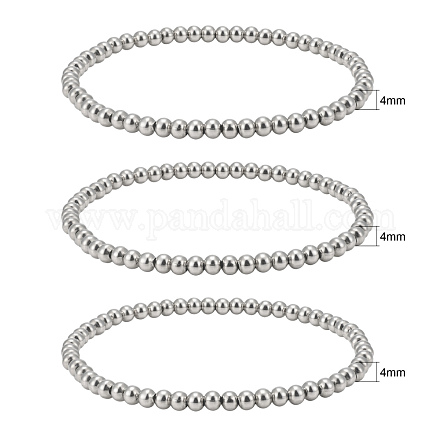 304 набор эластичных браслетов из нержавеющей стали для мужчин и женщин BJEW-JB06675-1