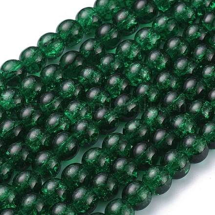 Chapelets de perles en verre craquelé X-CCG-Q001-8mm-17-1