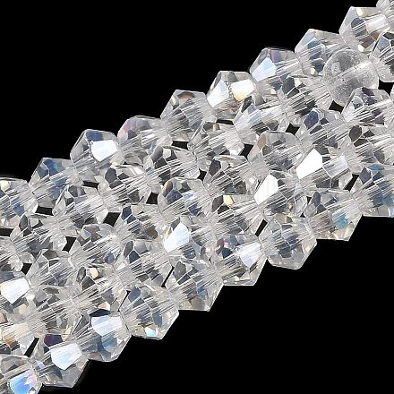 Trasparenti perle di vetro placca fili GLAA-F029-4mm-A13-1