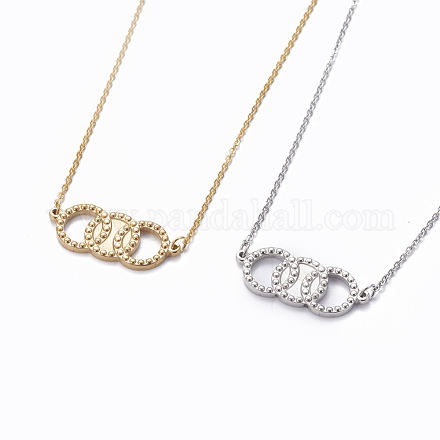 304 Stainless Steel Pendant Necklaces NJEW-E141-47-1