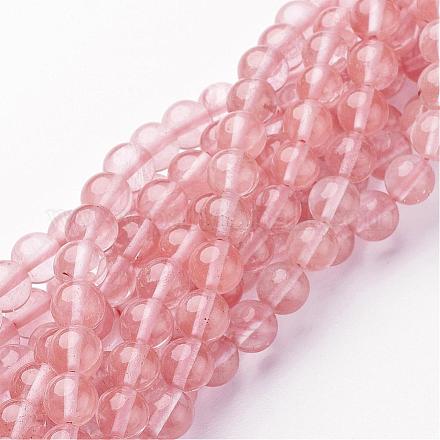 Cherry Quartz Glass Beads Strands GSR054-1
