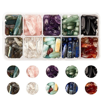 ARRICRAFT Natural & Synthetic Mixed Gemstone Chip Beads G-AR0001-21-1