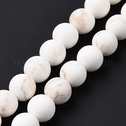 Fili di perle rotonde di magnesite naturale G-L358-8mm-02-1