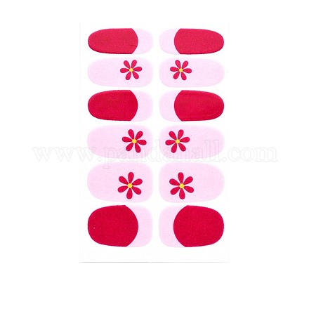Autocollants de décalque d'ongle de couverture complète de série de fleurs MRMJ-T109-WSZ470-1