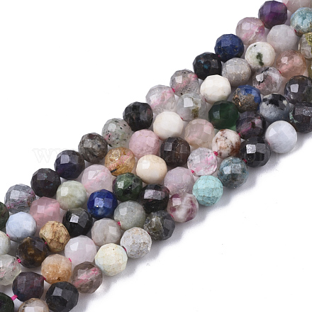 Chapelets de perles en pierres naturelles mélangées G-T108-39A-1