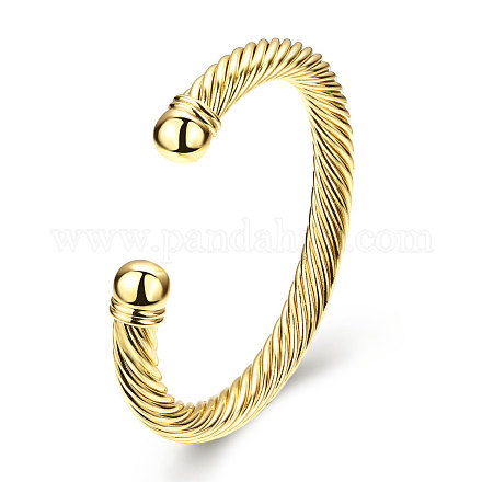 Exquis laiton bracelets bracelets manchette de couple pour les femmes BJEW-BB14488-1
