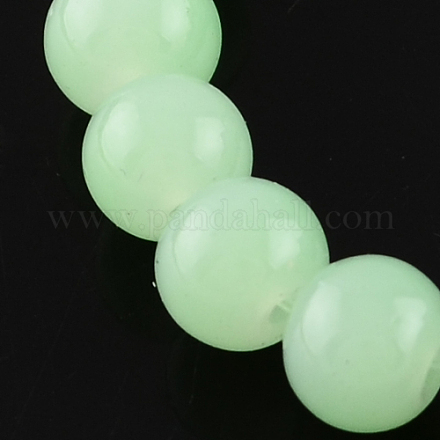 Jelly Style Round Spray Painted Glass Beads Strands X-DGLA-R001-6mm-30-1
