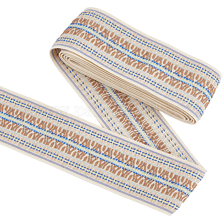 2.5 Yards elastisches Jacquard-Polyesterband im Ethno-Stil OCOR-GF0005-85A-1
