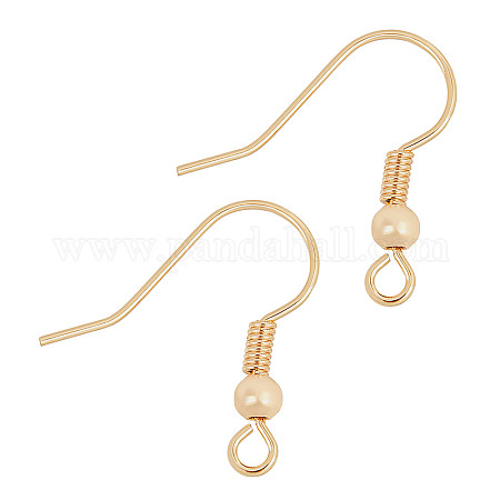 BENECREAT 6 PCS 14K Gold Filled Earring Hooks Ball End Earring