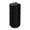 260M Waxed Polyester Cords, Flat, Black, 0.8x0.3mm, about 284.34 Yards(260m)/Roll