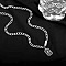 Alloy Pendant 316 Surgical Stainless Steel Chain Necklaces for Men, Stainless Steel Color, Rectangle, 23.62 inch(60cm)