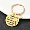 201 Stainless Steel & Brass Letter Keychain, with Alloy Rings, Golden, Letter O, 6.2cm, Pendant: 12~30mm