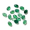 Natural Dyed & Heated Green Onyx Agate Cabochons, Oval, 6x4x2~3mm