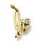 Brass Micro Pave Cubic Zirconia Pendants, Letter Charms, Rack Plating, Long-Lasting Plated, Cadmium Free & Lead Free, Letter H, 13.5x7x2mm, Hole: 1.6mm