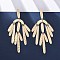 Zinc Alloy Oval Chandelier Earrings, with 304 Stainless Steel Pins, Golden, 104x25.5mm