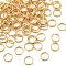 304 Stainless Steel Split Rings, Ion Plating(IP), Real 18K Gold Plated, 8x1.5mm, Inner Diameter: 6.5mm, about 940pcs/set