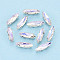 Sew on Rhinestone Montee Beads, with Brass Prong Settings, Garments Accessories, Horse Eye, Crystal AB, 11x3.1x3.3mm, Hole: 0.8mm, about 2000pcs/bag