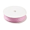 Imitation Leather Polyester Ribbon, for Garment Accessory, Pearl Pink, 1 inch(25mm), about 20.00 Yards(18.29m)/Roll
