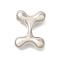 Rack Plating Brass Beads, Balloon Letter, for Personalized Name Necklaces Making, Long-Lasting Plated, Lead Free & Cadmium Free, Platinum, Letter I, 23x18x7.5mm, Hole: 2mm