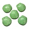Handmade Porcelain Pendants, Shell Shape Charms, Dark Sea Green, 36~38x35~37x9~10mm, Hole: 1.6mm
