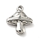 Non-Tarnish 201 Stainless Steel Machine Polishing Charms, Mushroom, Stainless Steel Color, 13x12x3.5mm, Hole: 1.2mm