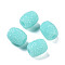 Opaque Resin European Jelly Colored Beads, Large Hole Barrel Beads, Bucket Shaped, Cyan, 15x12.5mm, Hole: 5mm