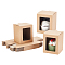 PandaHall 30pcs Brown Paper Kraft Box Chrismas Bakery Pastry Boxes with PVC Visual Windows Packaging Boxes for Cookies, Cup Cakes, Desserts, Pies & Gifts, 4.06x3.31x3.31 Inches