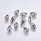 CCB Plastic Beads, teardrop, Platinum, 18x12mm, Hole: 2mm