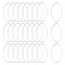 Brass Linking Rings, Oval, Silver Color Plated, 26x16x1mm