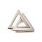 304 Stainless Steel Linking Rings, Triangle, Stainless Steel Color, 31mm, Hole: 13x14mm