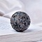 Moon Meteorite Natural Syenite Crystal Ball, Reiki Energy Stone Display Decorations for Healing, Meditation, Witchcraft, 43mm