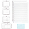 1 Set PET Plastic Greeting Card Templates, Rectangle, and 2Pcs Plastic A4 Straight Line Stencil Template, Clear, Template: 11.45~29.8x14.6~22.1x0.05~0.1cm