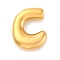 304 Stainless Steel Pendants, Letter Charm, Ion Plating(IP), Real 18K Gold Plated, Letter C, 23x18x6mm, Hole: 3.5x2.2mm