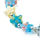 Bracelet extensible de perles de lampwork millefiori fait à la main pour les femmes adolescentes BJEW-JB06847-02-5