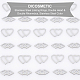 Dicosmetic 200pcs 2 estilo 304 anillos de unión de acero inoxidable STAS-DC0007-72-5