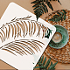 FINGERINSPIRE 5PCS Palm Tree Painting Stencil 2 Size Hollow Out Overlay Painting Templates Reusable Big Palm Tree Leaves & Tree Trunk Drawing Stencils DIY Craft Decor for Wall DIY-WH0394-0030-3