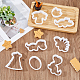 SUPERFINDINGS 8 Style Plastic Cookie Cutters Polymer Clay Cutters Dinosaur Clay Cutter White Tree Oval Paw Print Cookies Fondant Mouldss for DIY Biscuit Baking Tool DIY-WH0301-81D-4