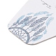 100 pezzo di rete/rete tessuta con carte da esposizione per gioielli in carta con stampa di piume AJEW-Z021-01A-2