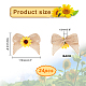 Accessoires d'ornement de nœud papillon en lin DIY-WH0430-069-2