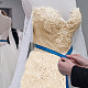 スパンコールスタームーン模様刺繍ポリエステルメッシュ生地  DIY縫製ドレス用  レモンシフォン  125~130x0.1cm DIY-WH0530-45A-6