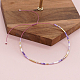 Плетеный браслет из стеклянных бусин для женщин BJEW-BB7272742-D-2