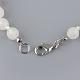 Natural White Jade Beaded Necklaces NJEW-Q307-8mm-06-3