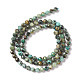 Brins de perles turquoises africaines naturelles (jaspe) G-F717-01-3