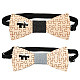 CHGCRAFT 2Pcs 2 Colors Adjustable Wood Puzzle Pattern Bow Ties AJEW-CA0003-99-1