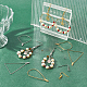 Kit de fabricación de diy para pendientes colgantes geométricos con envoltura de alambre grande unicraftale DIY-UN0003-02-3