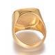 Chapado iónico para hombre (ip) 304 anillos de dedo de acero inoxidable RJEW-E162-08G-4