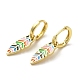 Real 18K Gold Plated Brass Dangle Hoop Earrings EJEW-L268-008G-02-1