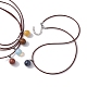 Круглые ожерелья с подвесками из натуральных и синтетических драгоценных камней NJEW-JN04478-1