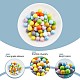 100Pcs Silicone Beads 15mm Round Silicone Bead Bulk Colorful Silicone Bead Kit for Keychain Jewelry DIY Crafts Making JX305A-4